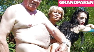 blowjob Rejuvenating Grandpa's Worn Out Cock with Granny hardcore fingering